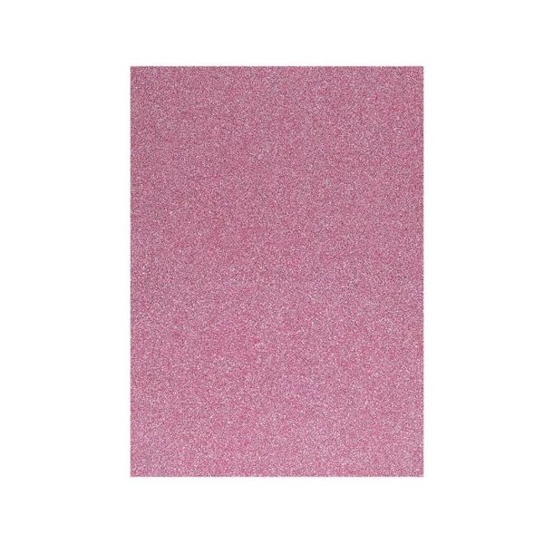 Spirit: Csillámos dekorációs habszivacs lap rózsaszín színben A/4 1db