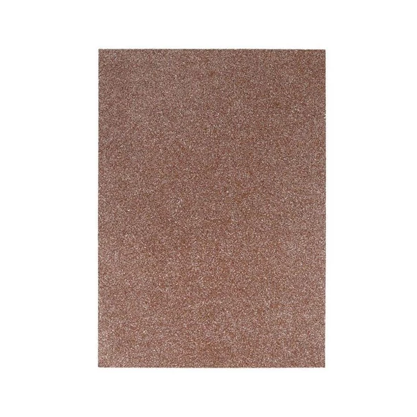 Spirit: Csillámos dekorációs habszivacs lap világosbarna színben A/4 1db