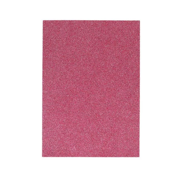 Spirit: Csillámos dekorációs habszivacs lap sötét rózsaszín színben A/4 1db
