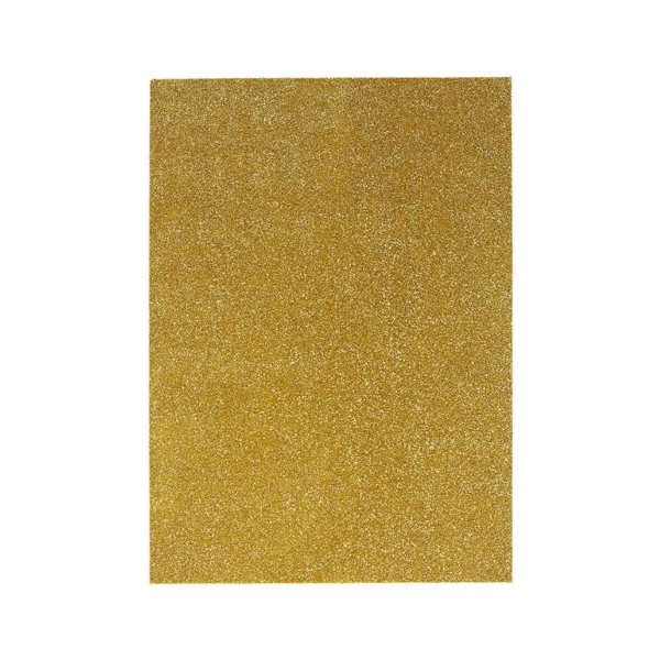 Spirit: Csillámos dekorációs habszivacs lap arany színben A/4 1db