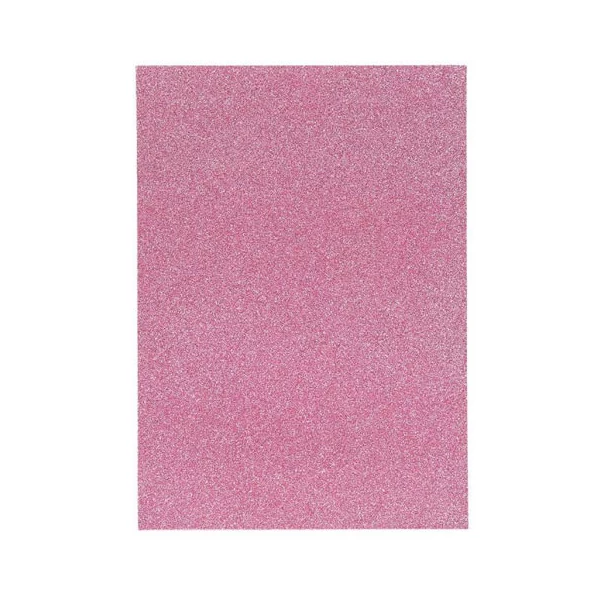 Spirit: Öntapadós csillámos dekorációs habszivacs lap pink színben A/4 1db