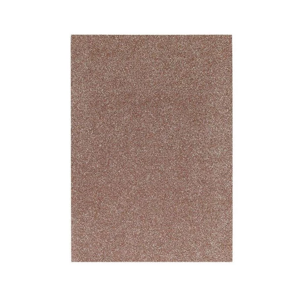 Spirit: Öntapadós csillámos dekorációs habszivacs lap barna színben A/4 1db