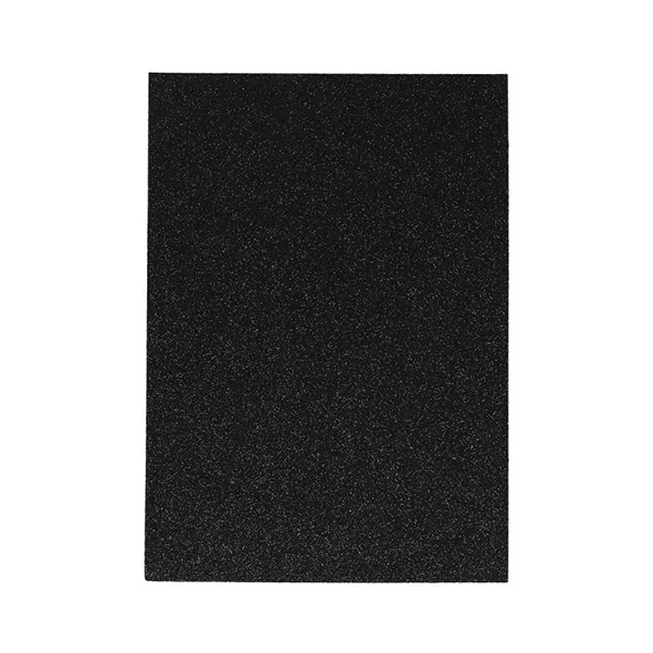 Spirit: Csillámos dekorációs habszivacs lap fekete színben A/4 1db
