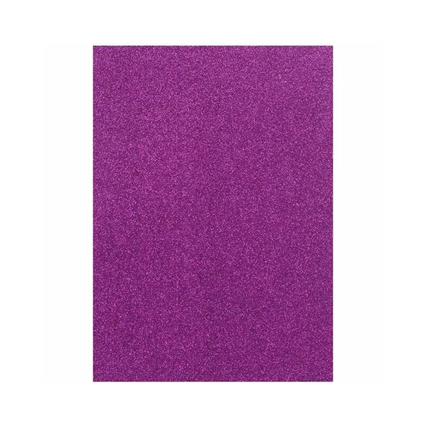 Spirit: Dekorációs csillámos habszivacs lap lila színben A/4 1db