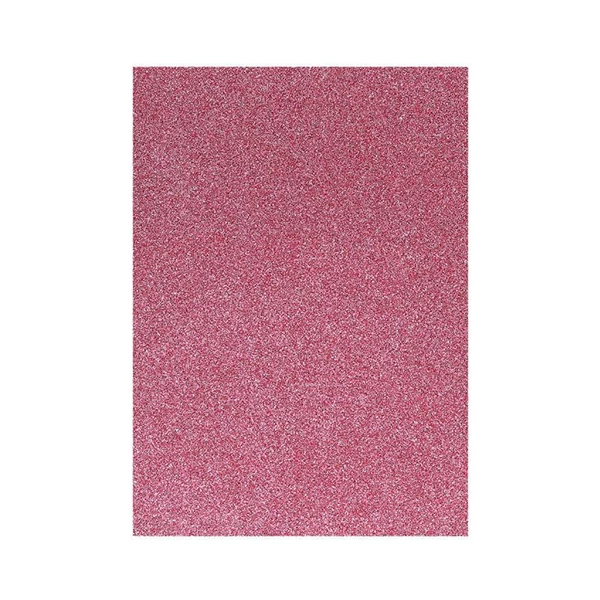 Spirit: Csillámos dekorációs habszivacs lap rózsaszín A/4 1db