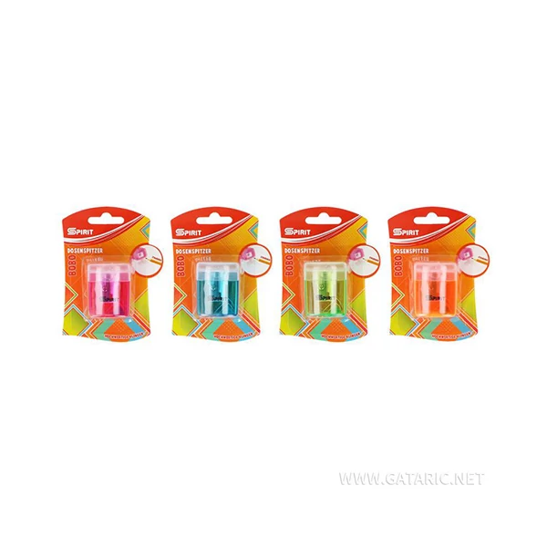 Spirit: Bobo műanyag hegyező többféle színben 1db-os csomag