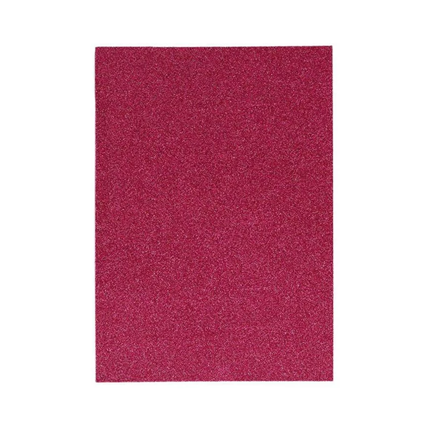 Spirit: Öntapadós csillámos dekorációs habszivacs lap fukszia színben A/4 1db