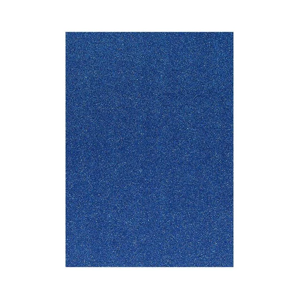 Spirit: Öntapadós csillámos dekorációs habszivacs lap kék színben A/4 1db