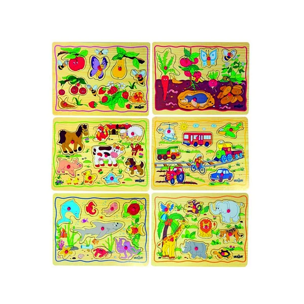 Fa puzzle fogást segítő szegeccsel ellátva - Woodyland