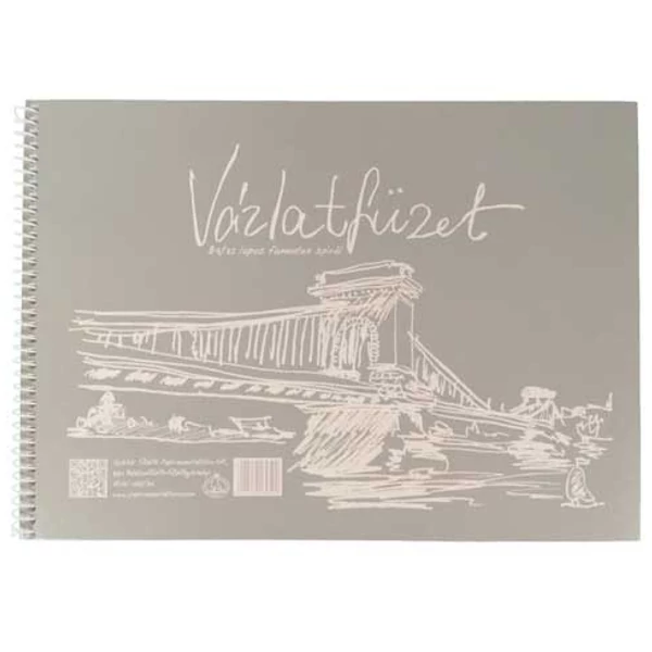 Lady famentes spirálozott vázlatfüzet B/4 32 lapos