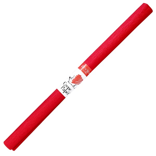 ICO: Süni krepp papír piros színben 200x50cm