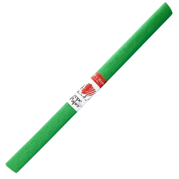 ICO: Süni krepp papír zöld színben 200x50cm