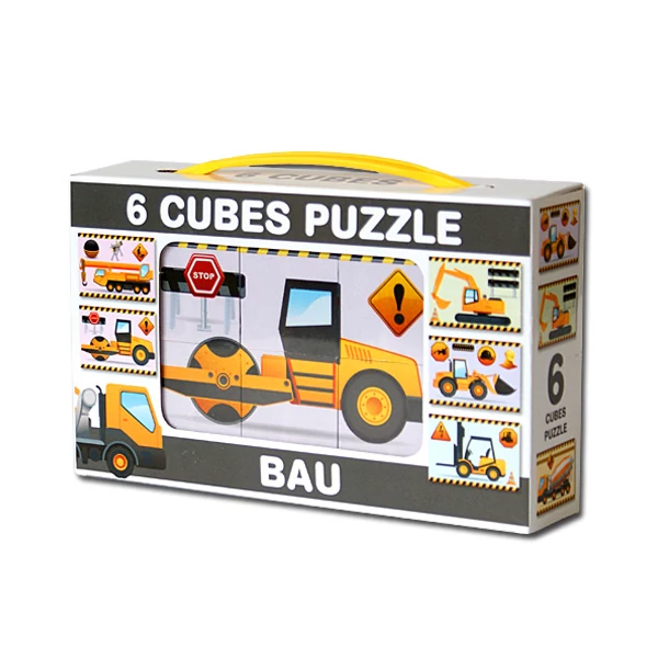 Mini mesekocka munkagépekkel 6db-os - D-toys