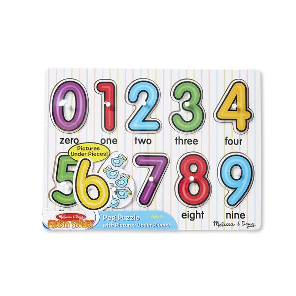 Számok fa puzzle fogantyúval - Melissa & Doug