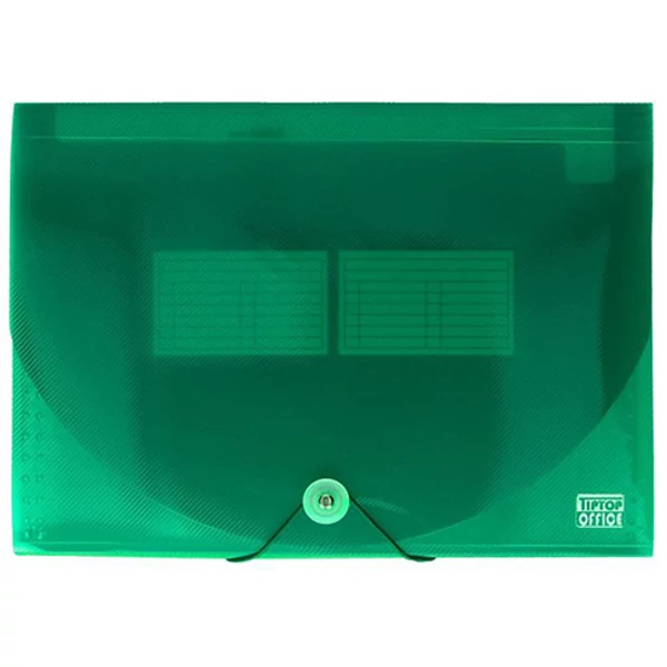 Spirit: Irattartó mappa A4 12 rekeszes áttetsző zöld