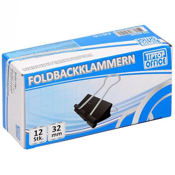 Spirit: Szárnyas fém iratcsipesz 32mm-es 12db-os csomagban