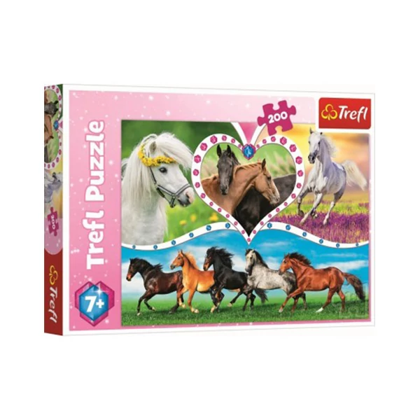Gyönyörű lovak 200db-os puzzle - Trefl