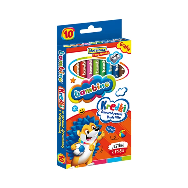 Bambino: Jumbo színes ceruza 10db-os szett hegyezővel