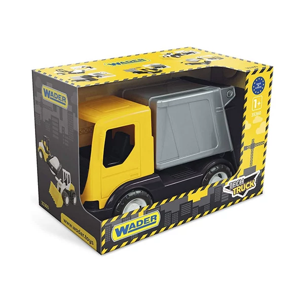 Tech Truck sárga kukásautó 26cm - Wader