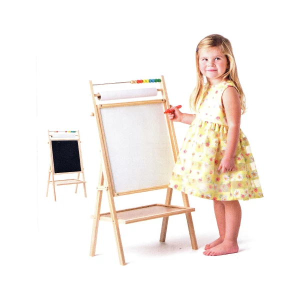 Fa állványos mágneses rajztábla papírtekerccsel - Woodyland