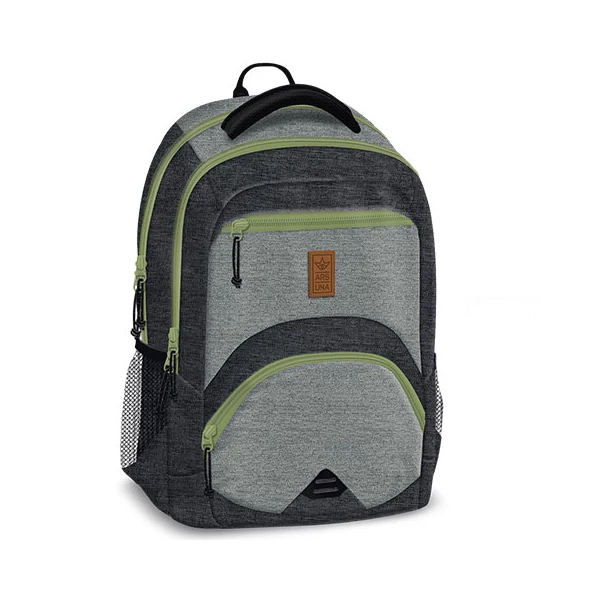 Ars Una: Sötét és világos szürke ergonomikus 27 literes iskolatáska, hátizsák