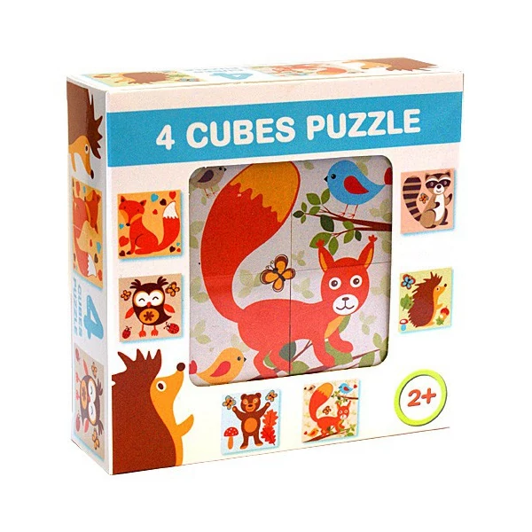 Mesekocka erdei állatokkal 4db-os