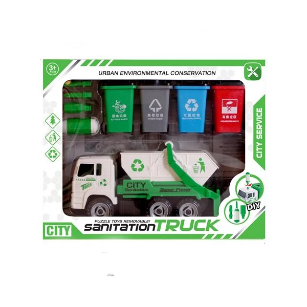 Szelektív hulladékszállító kukásautó kiegészítőkkel