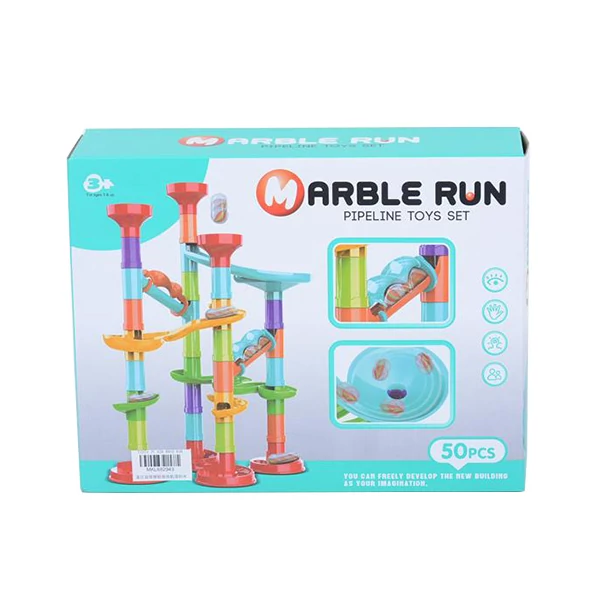 Összeépíthető tornyos golyópálya 50db-os készlet