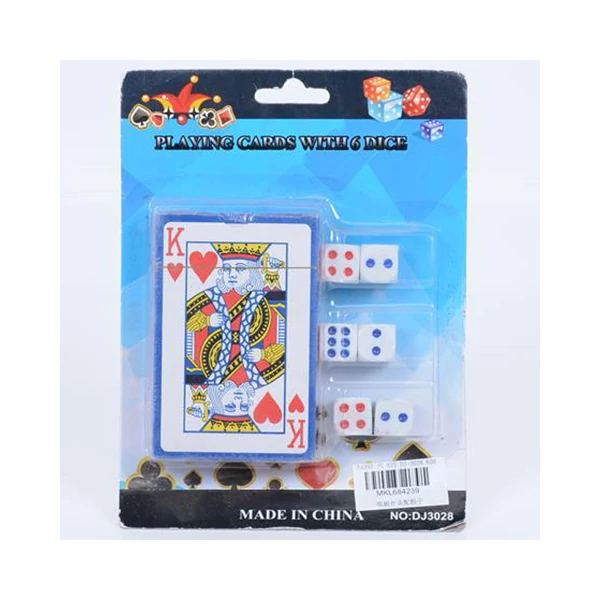 Pókerkártya 6db dobókockával