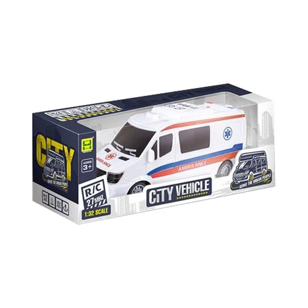 RC Távirányítós mentőautó fénnyel 27MHz 1/32