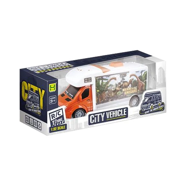 RC Távirányítós Walking with Dinosaurus lakóautó fénnyel 27MHz 1/32