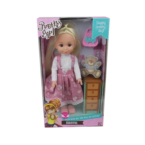 Pretty Girl szőke hajú baba kézitáskával