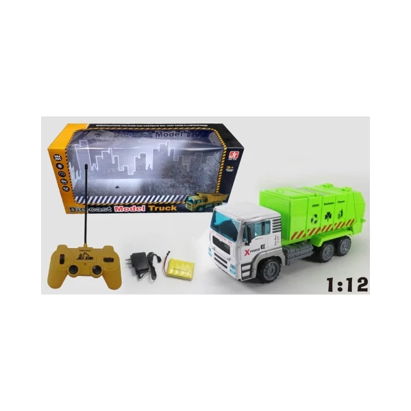 RC Távirányítós fém kukás teherautó 1/12
