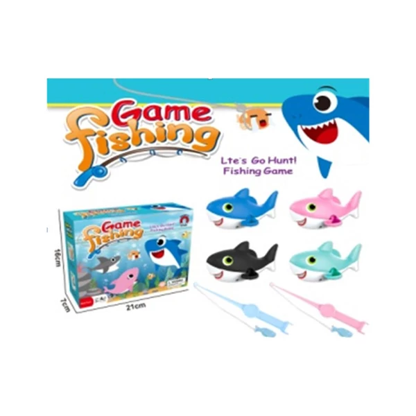 Cápás horgász szett horgászbottal