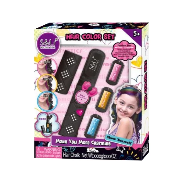 Hajdíszítő szett hajszínező krétákkal