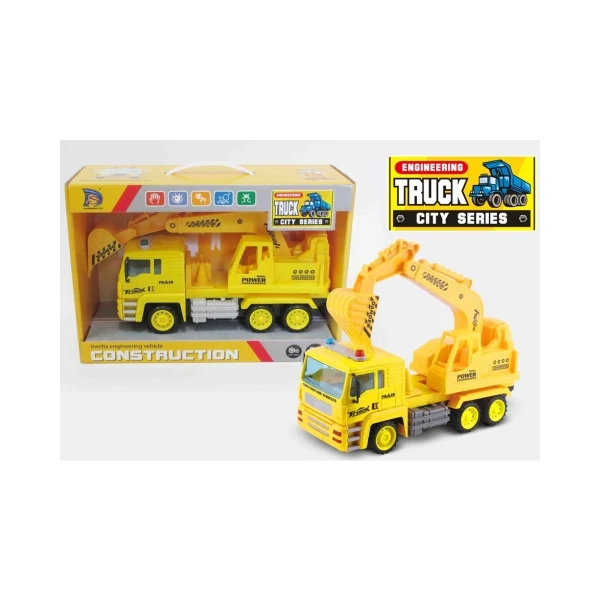 Markolós teherautó modell sárga színben 27cm-es