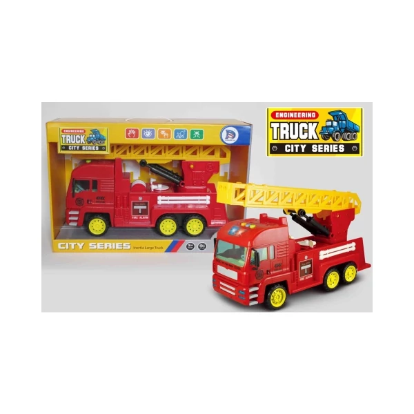 Tűzoltó teherautó fénnyel 37cm-es