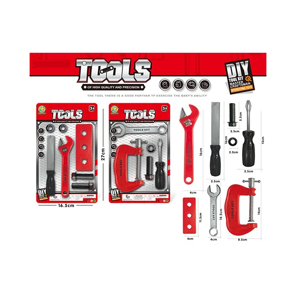 Ezermester szerszámkészlet piros színben kétféle változatban 1db