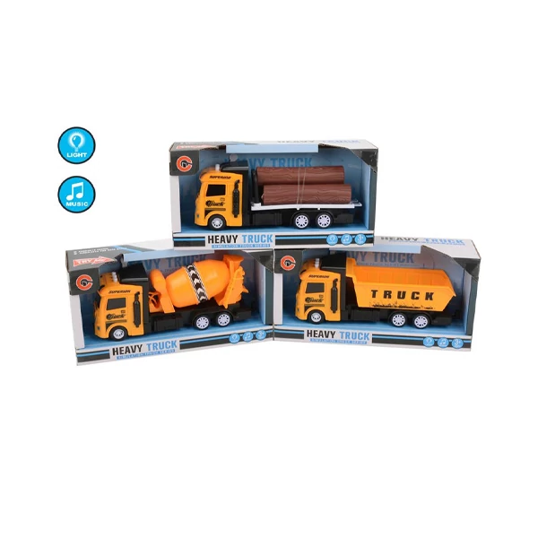 Építőipari teherautó fény-és hangeffektekkel többféle változatban