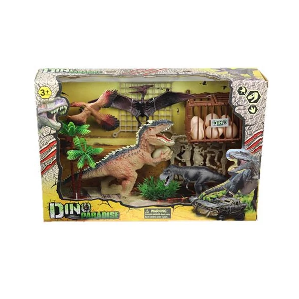 Dinoszauruszos játék szett különböző kiegészítőkkel