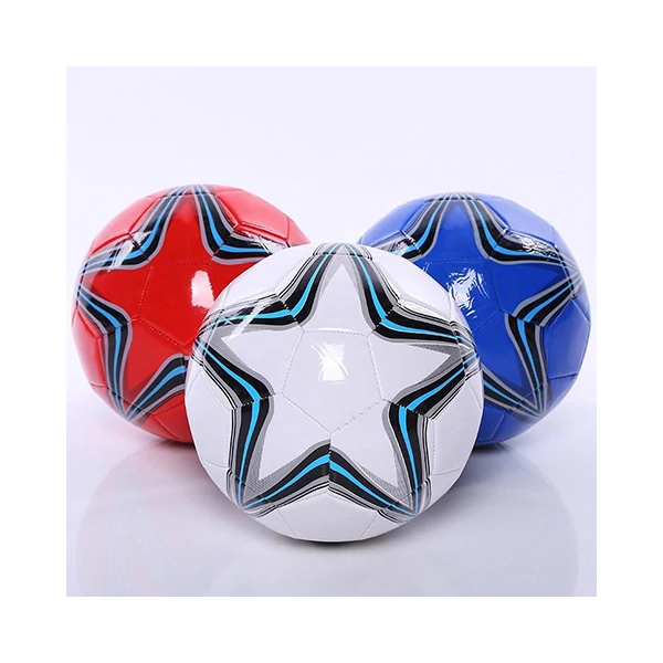 Műbőr focilabda csillag mintával többféle színben 23cm 1db