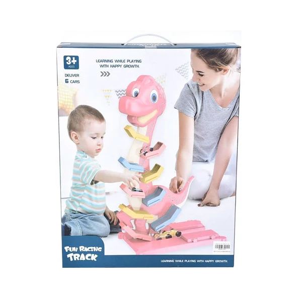 Dinoszaurusz torony autókkal játékszett