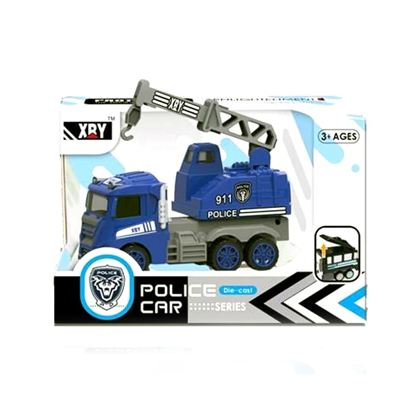 Rendőrségi kék-fehér kamion többféle változatban