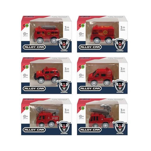 Alloy Car tűzoltó járművek 6cm többféle változatban