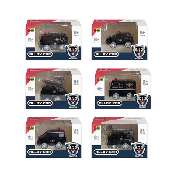Alloy Car rendőr járművek 6cm többféle változatban