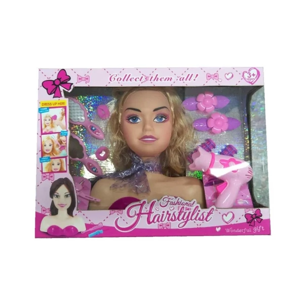 HairStylist fodrászolható és sminkelhető babafej