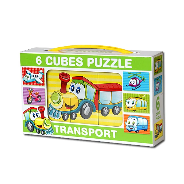 Mini mesekocka vidám járgányokkal 6db-os - D-toys