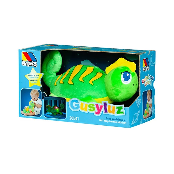 Molto: GusyLuz plüss kaméleon alvópajtás fénnyel