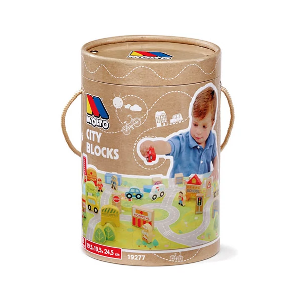 Molto: Nature City Bloks fa építőjáték 79db-os szett