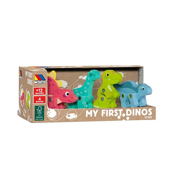 Molto: Nature Első dínóm fa figura csomag 4db-os